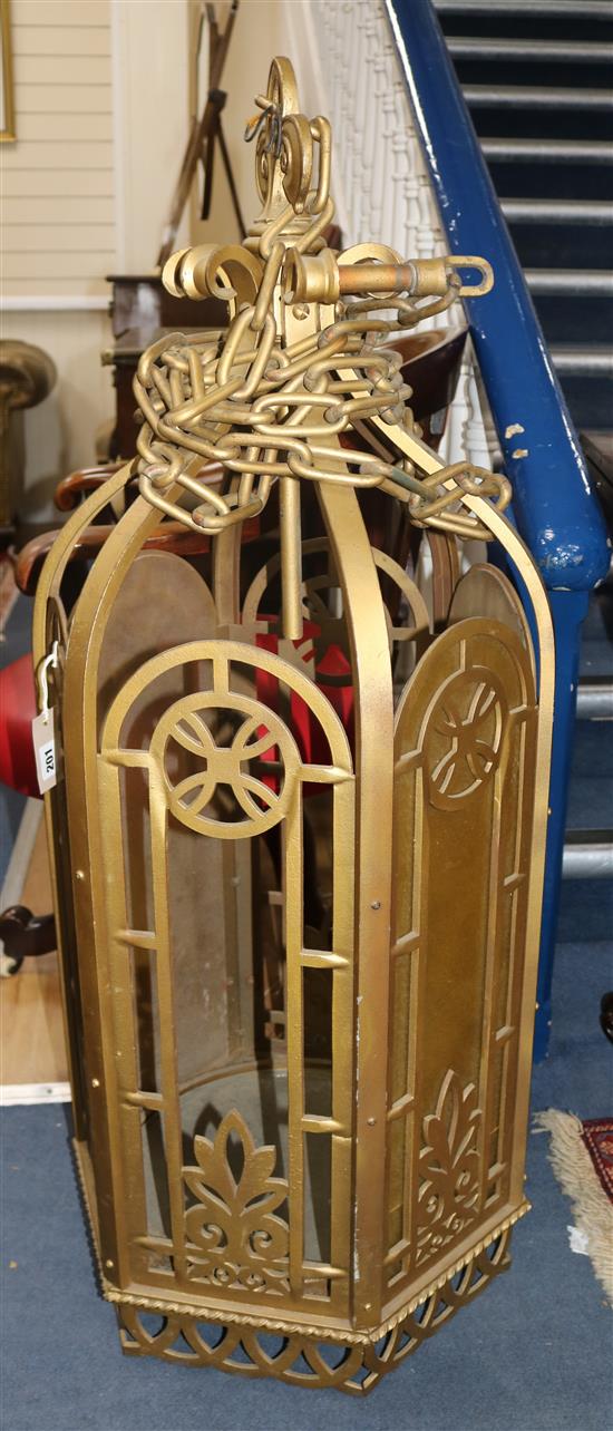 A gilt metal lantern